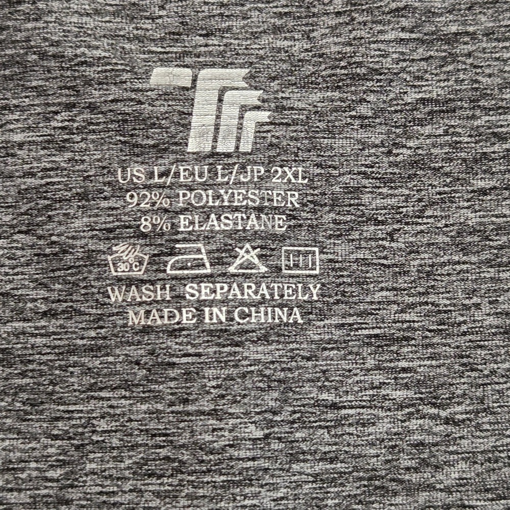 Tuff Athletics Polo Shirt Womens L Gray Short Sleeve Performance Active Stretch - Picture 2 of 12